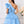 Belle Elegant Blue One Shoulder Ruffle Belt Diamond Button Dress - SmartBuyApparel - Women Cocktail Dresses