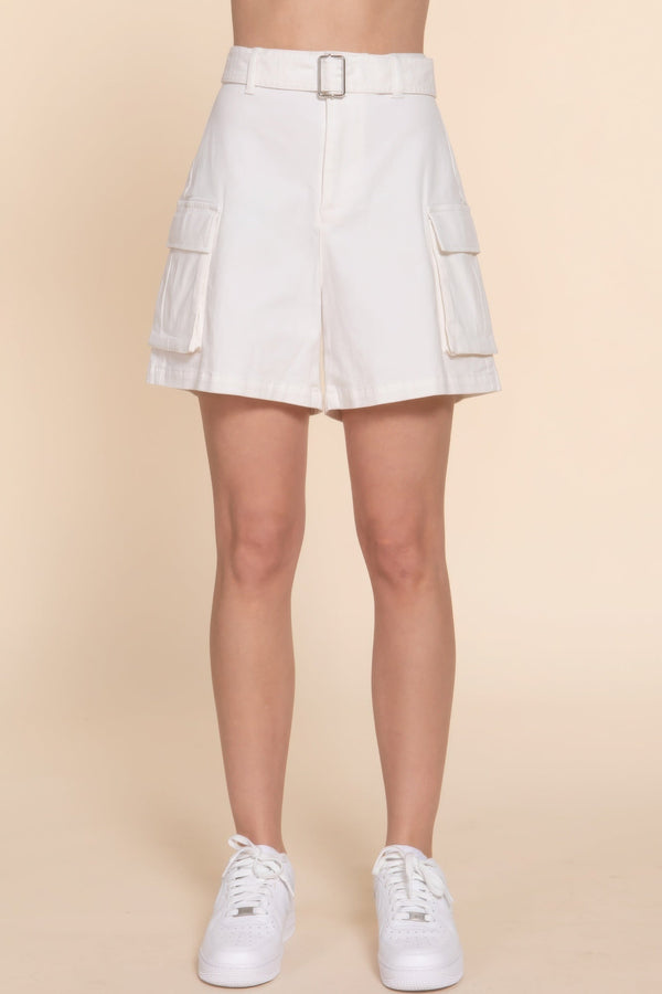 Belted Cargo Shorts - Women's shorts - SmartBuyApparel