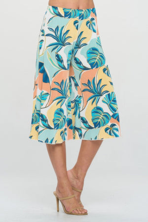 BNS Print Gaucho Pants - Women's Pants - SmartBuyApparel