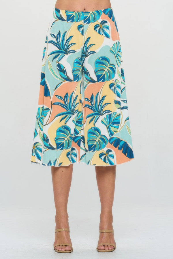 BNS Print Gaucho Pants - Women's Pants - SmartBuyApparel