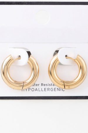 Bulky Shiny Hoop Earrings - | SmartBuyApparel