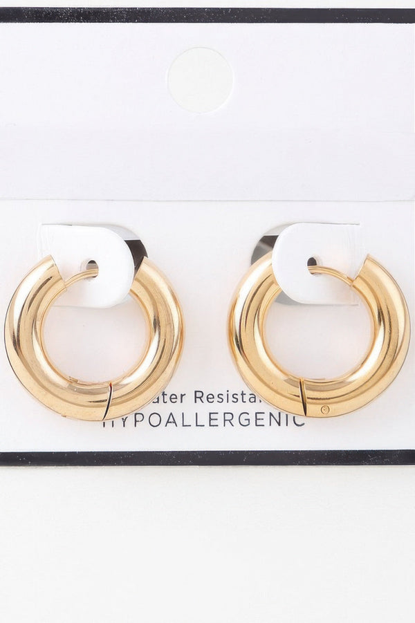 Bulky Shiny Hoop Earrings - | SmartBuyApparel