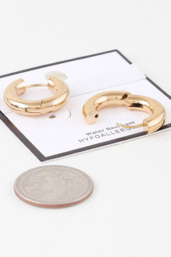 Bulky Shiny Hoop Earrings - | SmartBuyApparel