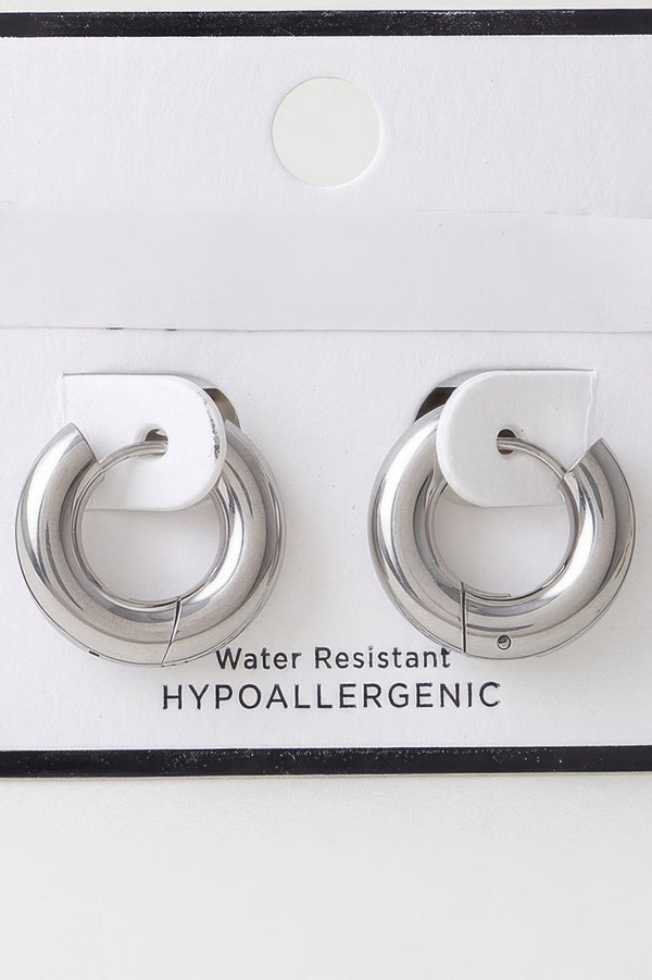 Bulky Shiny Hoop Earrings - | SmartBuyApparel