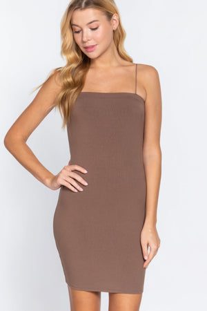 Cami Heavy Rib Mini Dress - Dress - SmartBuyApparel