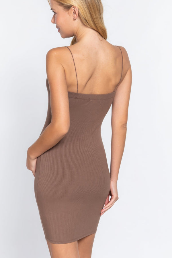 Cami Heavy Rib Mini Dress - Dress - SmartBuyApparel
