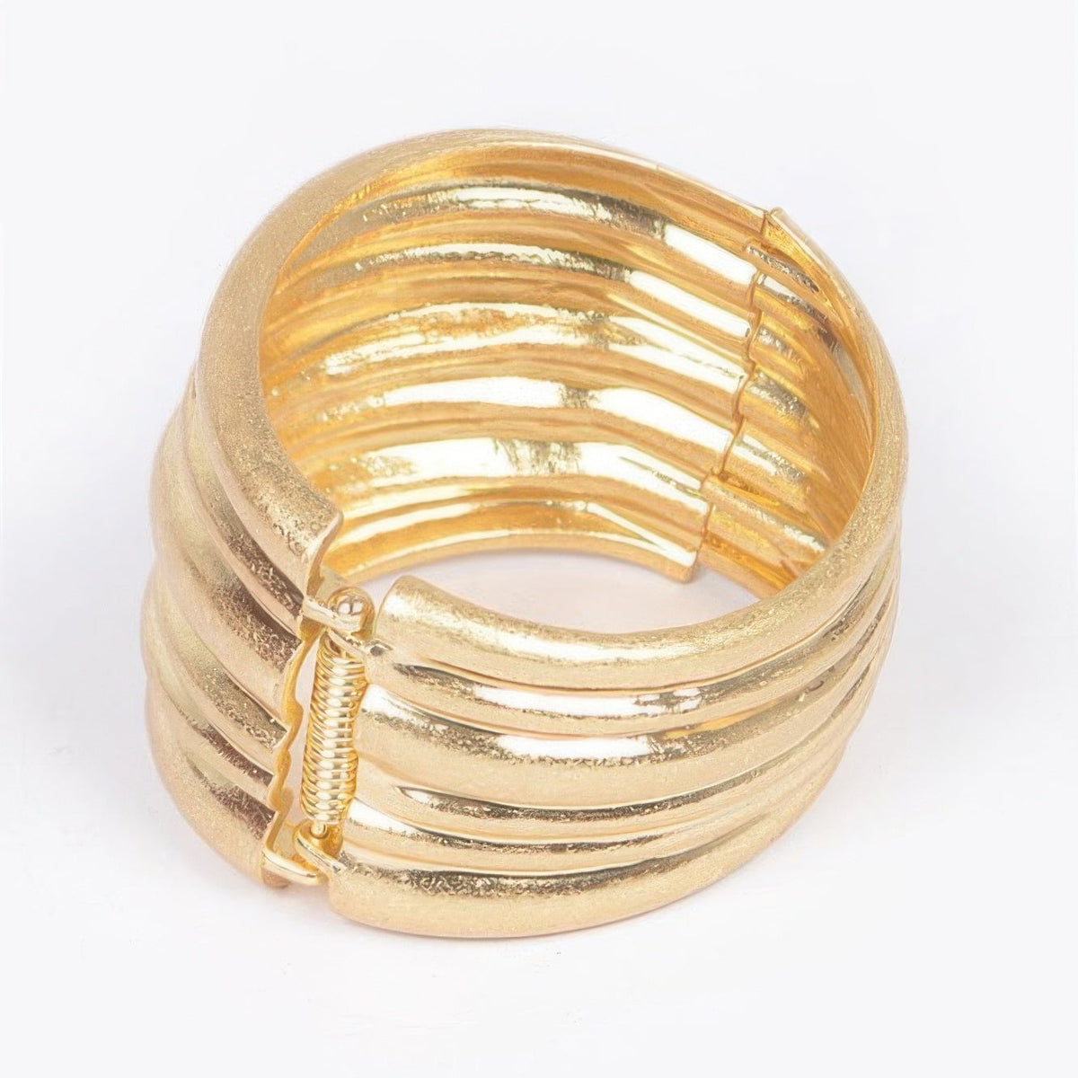 Cast Metal Spring Hinge Cuff - Women's online clothing – SmartBuyApparel