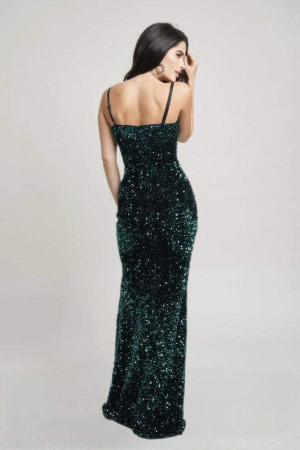Cecily Teddy Velvet Corset Maxi Dress - SmartBuyApparel