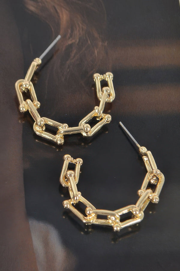 Chain Hoop Earrings - | SmartBuyApparel