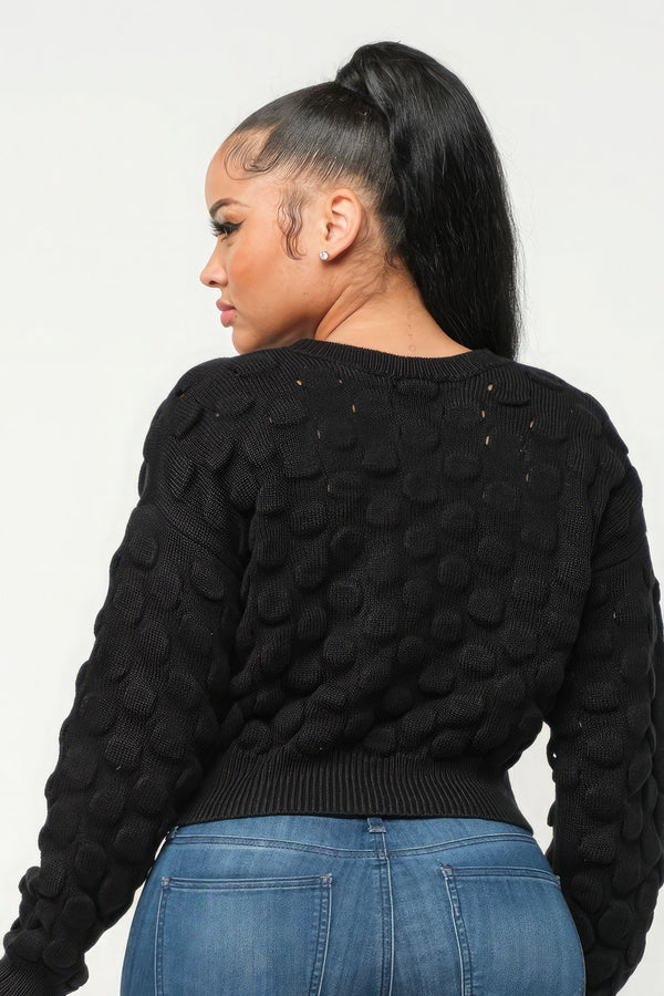 Checker Sweater Top - Women's sweater - SmartBuyApparel