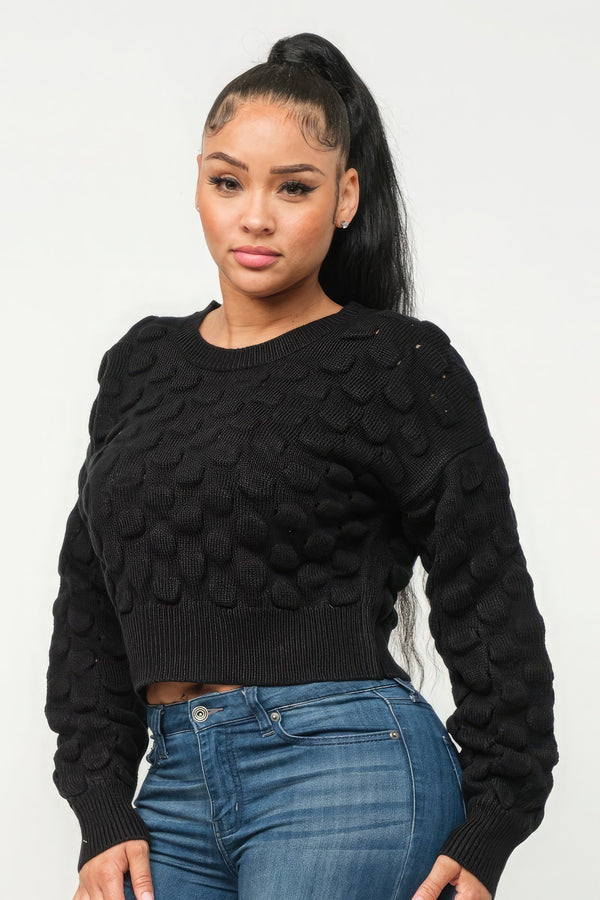 Checker Sweater Top - Women's sweater - SmartBuyApparel