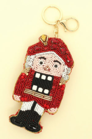 Christmas Nutcracker Seed Beaded Keychain - | SmartBuyApparel