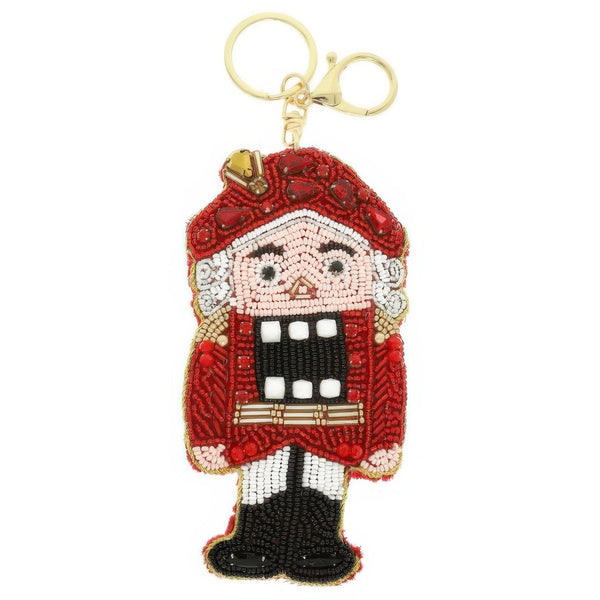 Christmas Nutcracker Seed Beaded Keychain - | SmartBuyApparel