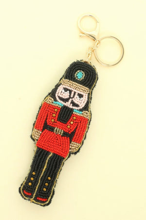Christmas Nutcracker Seed Beaded Keychain - | SmartBuyApparel