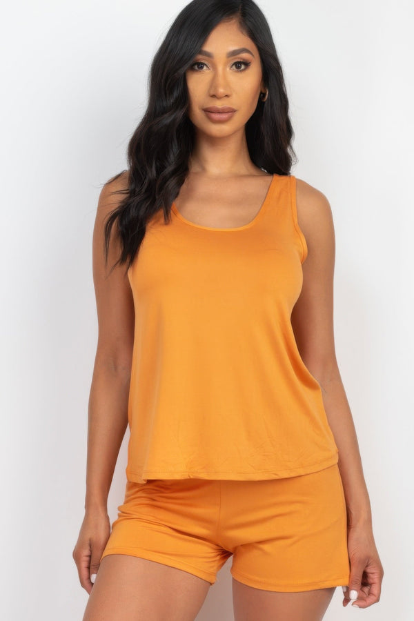 Comfy Tank Top & Shorts Set - Women's set - SmartBuyApparel