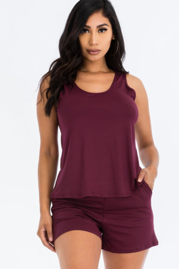 Comfy Tank Top & Shorts Set - Women's set - SmartBuyApparel