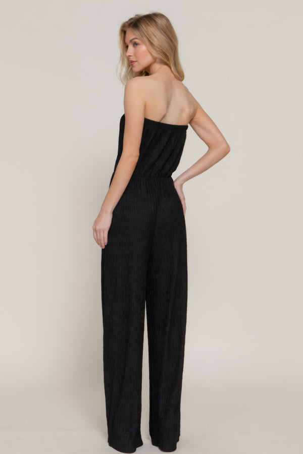 Crinkle Knit Tube Jumpsuit - | SmartBuyApparel