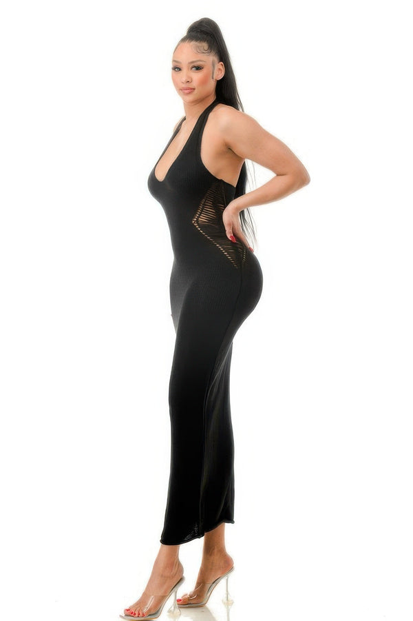 Crochet Knit Maxi Dress - Dress - SmartBuyApparel