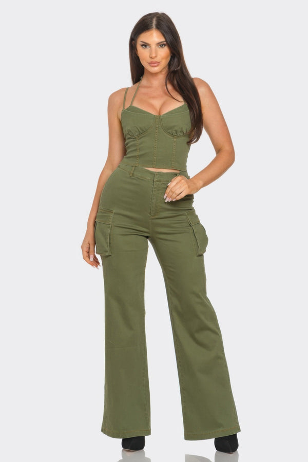 Crop Jacket 3PCS Set - Women's set - SmartBuyApparel