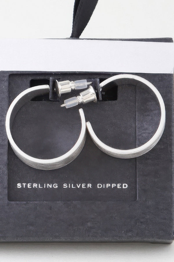 Crosshatched Wide Hoop Earrings - | SmartBuyApparel