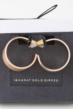 Crosshatched Wide Hoop Earrings - | SmartBuyApparel