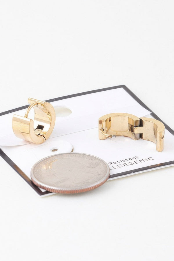 Crosshatched Wide Hoop Earrings - | SmartBuyApparel