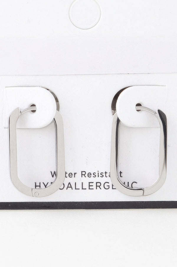 Delicate Link Chain Oval Earrings - | SmartBuyApparel