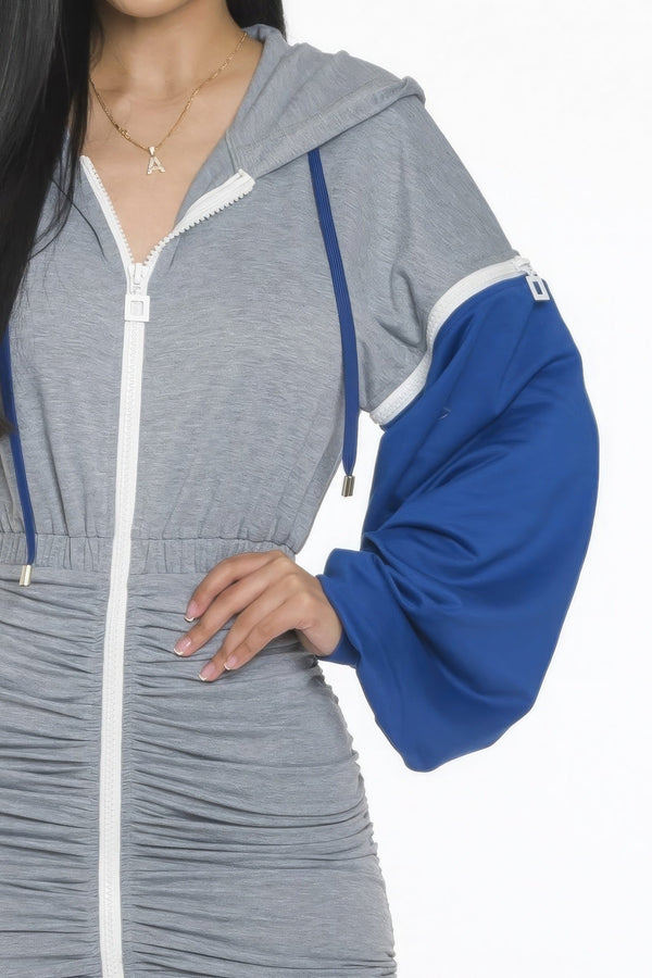 Detachable Zipper Mini Dress - Dress - SmartBuyApparel