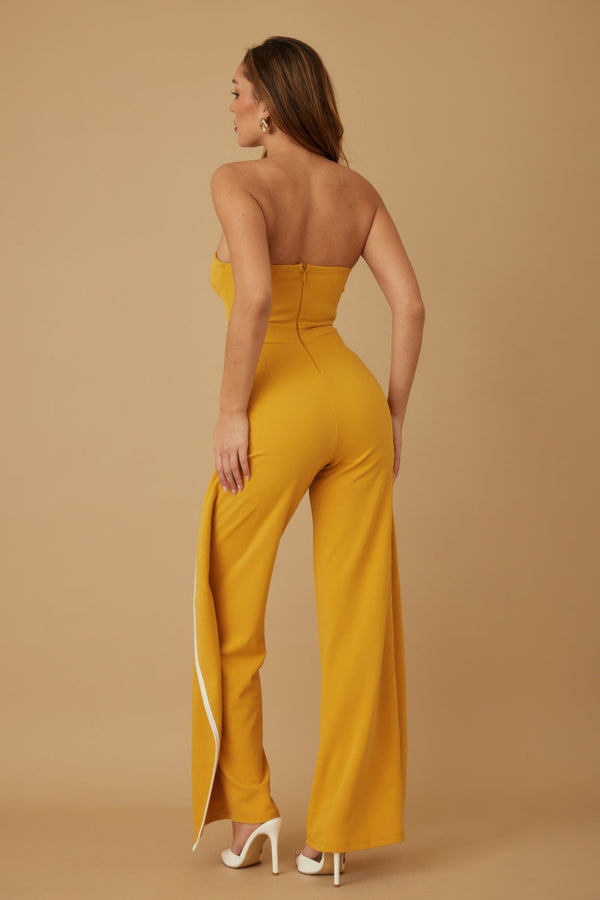 Double Flap Layer Strapless Jumpsuit - Jumpsuit - SmartBuyApparel
