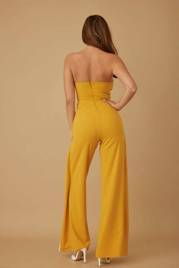 Double Flap Layer Strapless Jumpsuit - Jumpsuit - SmartBuyApparel