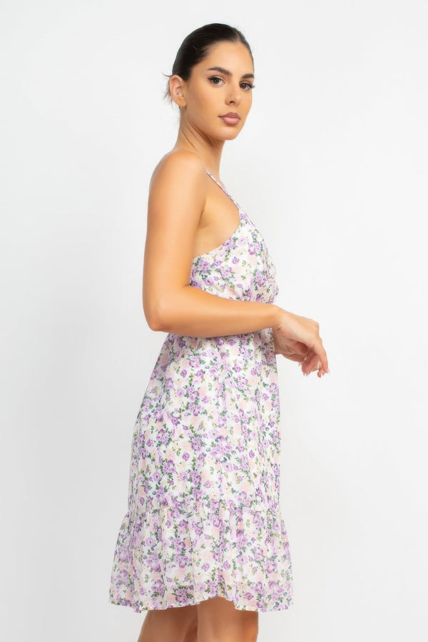 Double Strap Back Mini Dress - | SmartBuyApparel