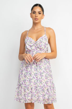 Double Strap Back Mini Dress - | SmartBuyApparel