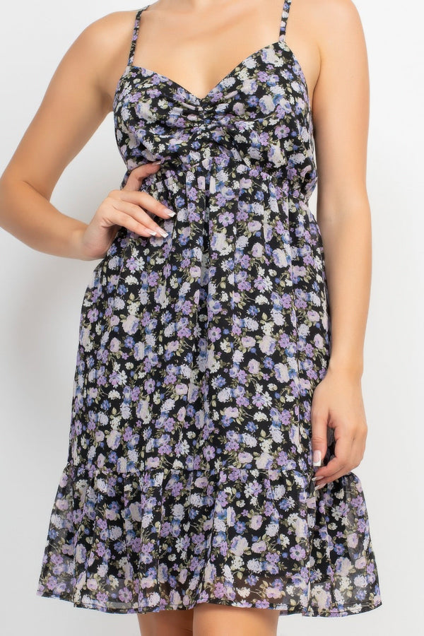 Double Strap Back Mini Dress - | SmartBuyApparel