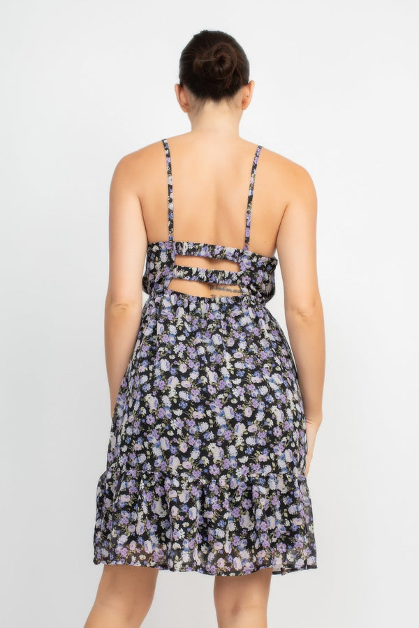 Double Strap Back Mini Dress - | SmartBuyApparel