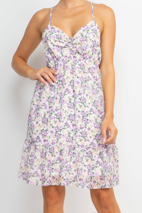 Double Strap Back Mini Dress - | SmartBuyApparel