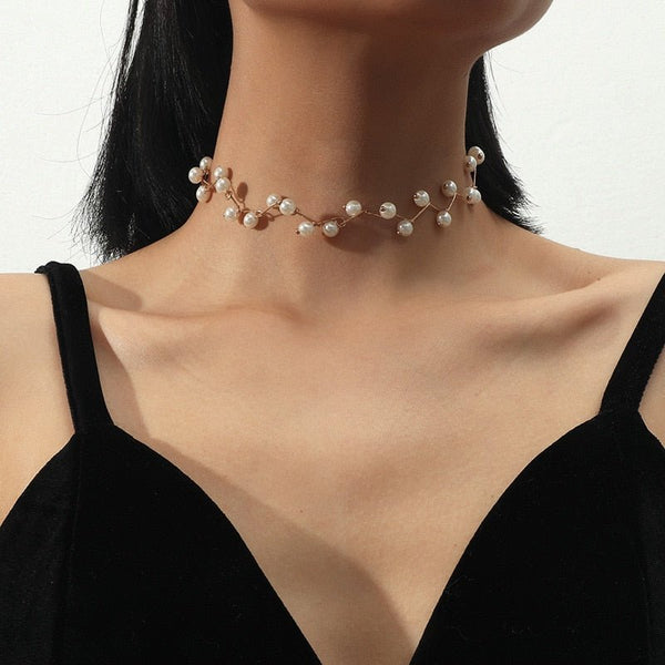 Fashion Shining Full Rhinestone Choker Necklaces For Women Geometric Simple Luxury Crystal Necklaces Statement Jewelry - SmartBuyApparel - 