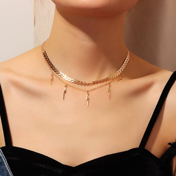 Fashion Shining Full Rhinestone Choker Necklaces For Women Geometric Simple Luxury Crystal Necklaces Statement Jewelry - SmartBuyApparel - 