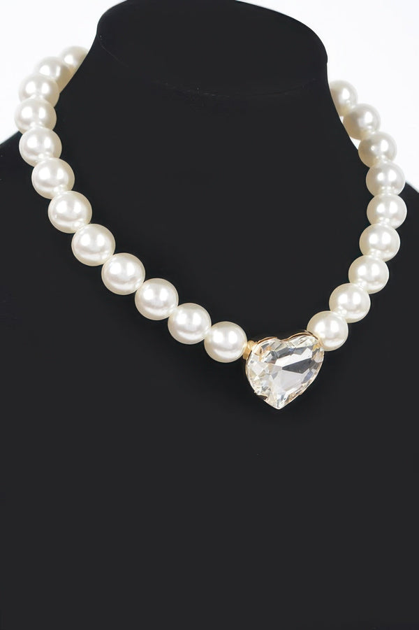 Faux Pearl Stone Necklace - Jewelry - SmartBuyApparel