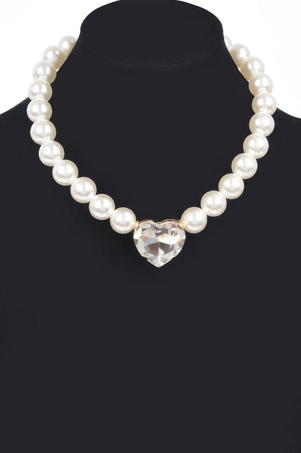 Faux Pearl Stone Necklace - Jewelry - SmartBuyApparel