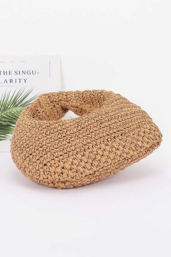 Faux Straw Braided Bindle Bag - | SmartBuyApparel