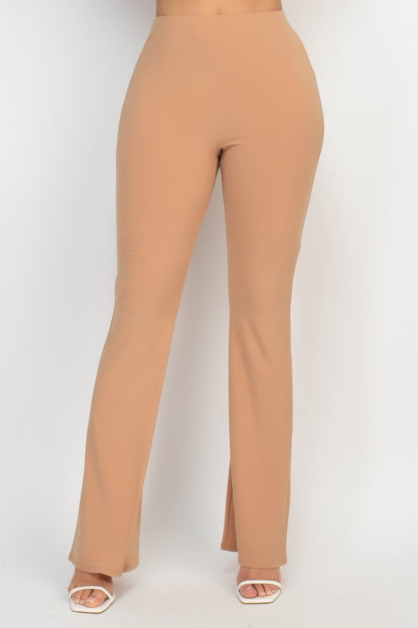 Fit And Flare Elastic Casual Pants - Women's Pants - SmartBuyApparel