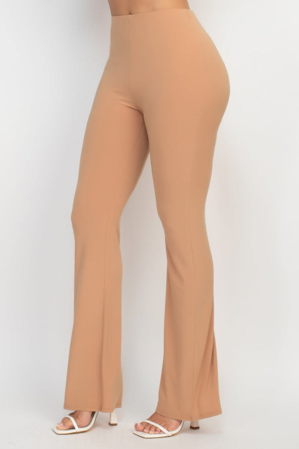 Fit And Flare Elastic Casual Pants - Women's Pants - SmartBuyApparel