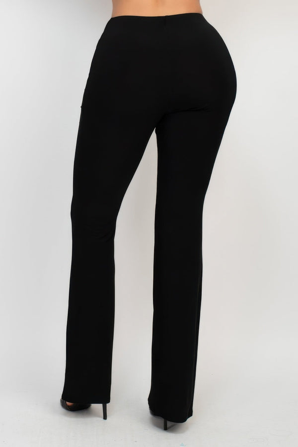 Fit And Flare Elastic Casual Pants - Women's Pants - SmartBuyApparel