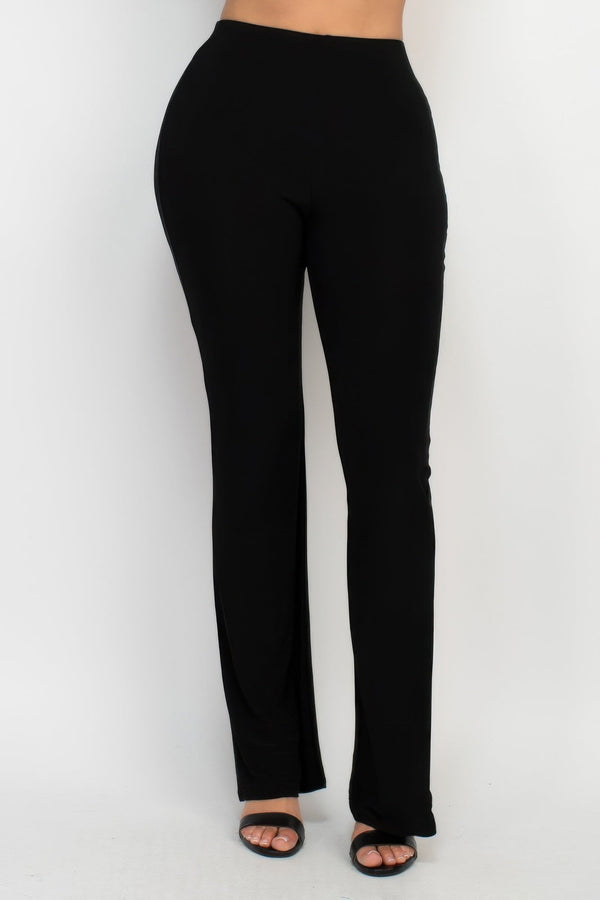 Fit And Flare Elastic Casual Pants - Women's Pants - SmartBuyApparel