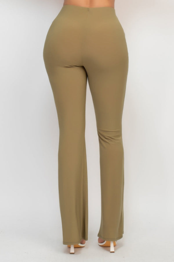 Fit And Flare Elastic Casual Pants - Women's Pants - SmartBuyApparel