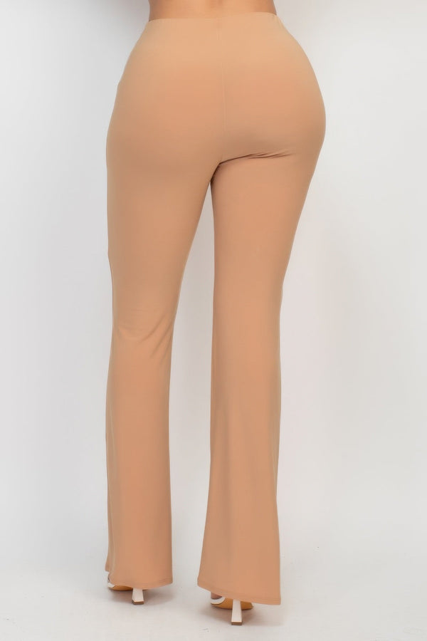 Fit And Flare Elastic Casual Pants - Women's Pants - SmartBuyApparel