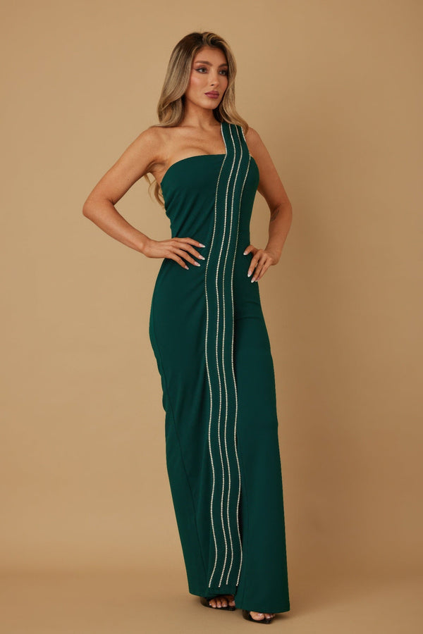 Flap Rhinestone Edge Jumpsuit - Jumpsuit - SmartBuyApparel