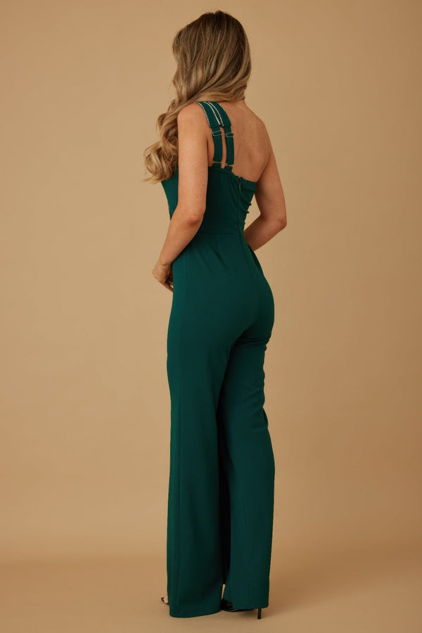 Flap Rhinestone Edge Jumpsuit - Jumpsuit - SmartBuyApparel