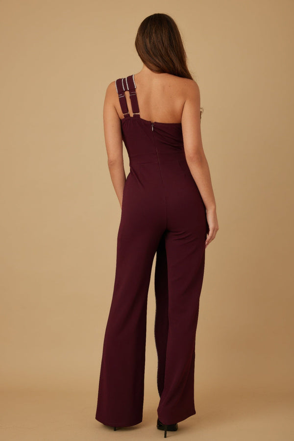 Flap Rhinestone Edge Jumpsuit - Jumpsuit - SmartBuyApparel