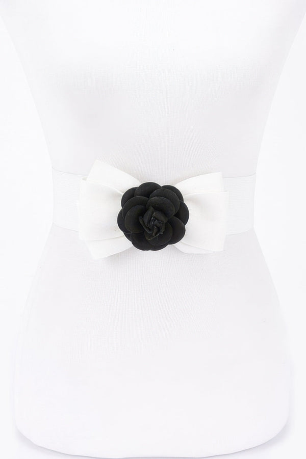 Flower Bow Elastic Belt - | SmartBuyApparel